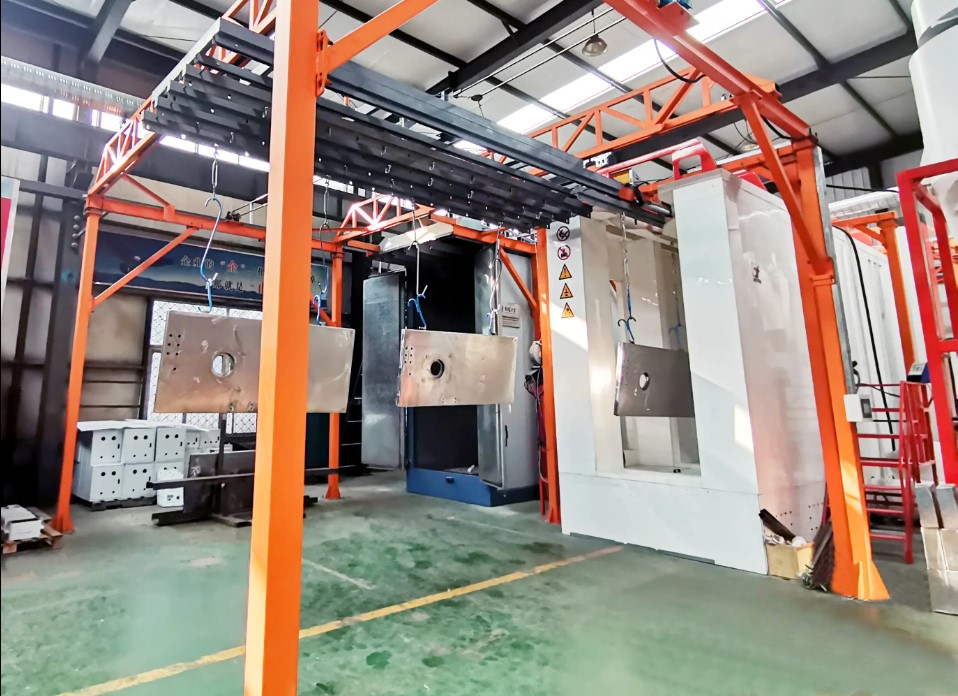 Automatic spraying line of big cyclone powder spraying room Automatic spraying line of big cyclone powder spraying room