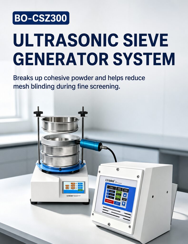 LVBO BO-CSZ300/200 ultrasonic sieve generator system overview