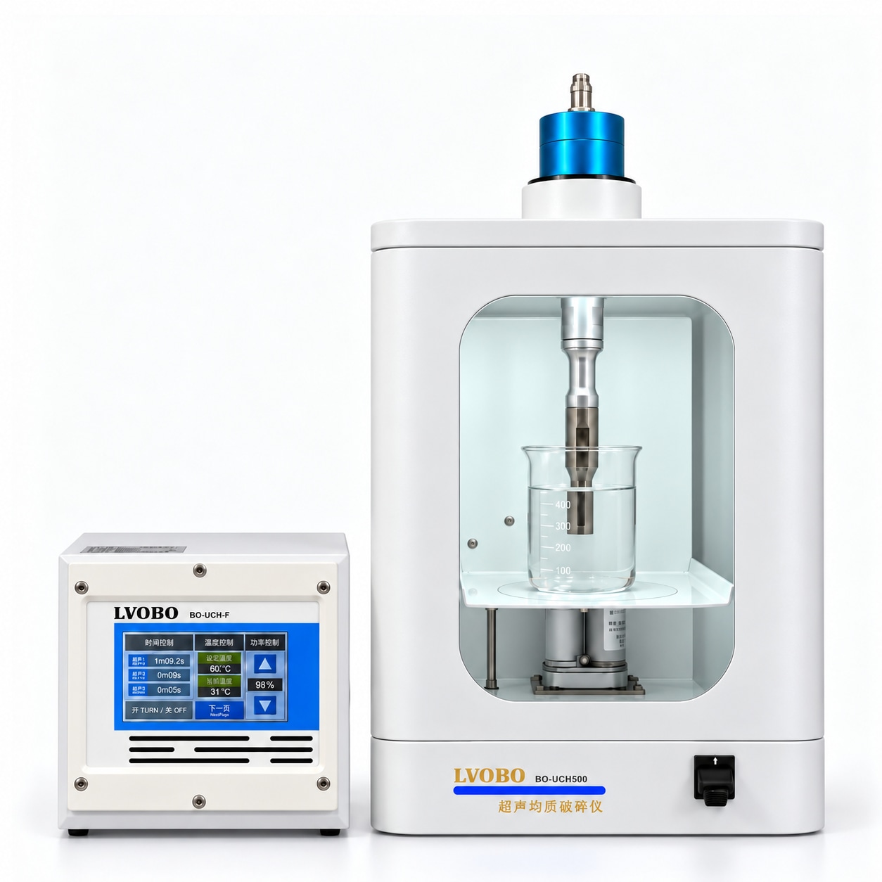 BO-UCH500F enclosure, motorized sample platform and separate touchscreen controller